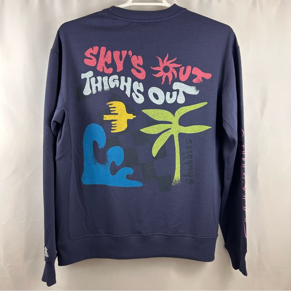 NWT Chubbies Mens M The Weekend has Arrived Soft Terry Crewneck Fleece